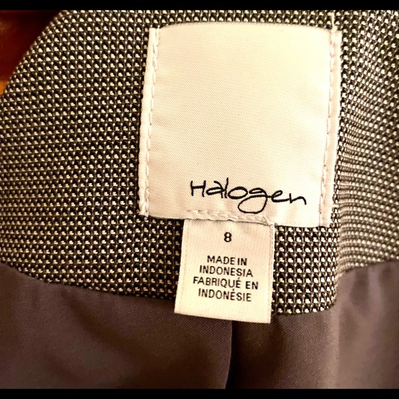 ☀️3 for $25 Elegant! HALOGEN b&w tweed jacket/blazer, size 8 - Picture 3 of 4